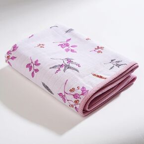 Double Layer Muslin Baby Blanket for Unisex Boys and Girls. 100% Waffle Cotton Soft Lightweight for Toddler and Kids. Nursery Swaddle Blankets. (Blue Sleep)