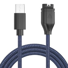 Vancle Braided Nylon Charger Cable for Garmin Fenix 7 6 5 S X, Vivoactive 5 4 4S 3, Forerunner 965 955 945 265 245 55 45 45S, Venu2/Venu/Venu Sq 2, Instinct 2 1, Approach S40 S60 S62 S70 (USB)