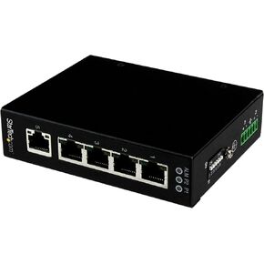 StarTech.com 5 Port Unmanaged Industrial Gigabit Ethernet Switch - DIN Rail / Wall-Mountable Network Switch - Rugged IP30 Gigabit Switch (IES51000)