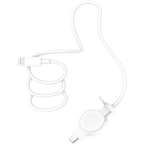 𝟐𝟎𝟐𝟒 𝐔𝐩𝐠𝐫𝐚𝐝𝐞𝐝 for Apple Watch Charger,2 in 1 iPhone and iWatch Wireless Magnetic Fast Charging,Long USB C to Lightning Cable 6FT for Apple Watch SE/9/8/7/6/5/4/3/2/1 and iPhone 14/13/12