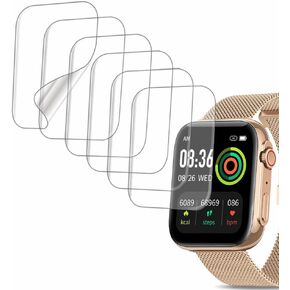 Compatible with Banlvs G36 1.91" Smart Watch, Soft Screen Protector, TPU, 6-pack, Full Coverage, Bubble Self-healing