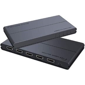 4K@60Hz HDMI Splitter 1 in 4 Out, WeJupit HDCP 2.2 HDMI Splitter, Support 3D, 4K 60Hz, HD1080P, Compatible with PS3 PS4 Xbox FireStick Roku Blu-Ray DVD Player Apple TV - AC Adaptor Included