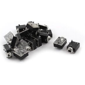 uxcell 3.5mm Headphone Jack Socket 5Pin PCB Panel Mount Connector 20Pcs