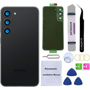 Rear Back Glass Replacement for Samsung Galaxy S23 with Reparing Toolkit and Manual (Cream)