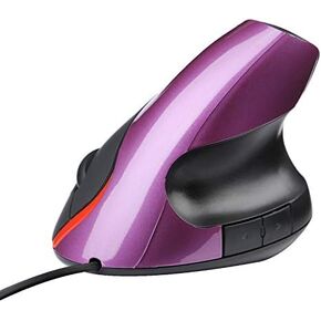 Mikayoo Wired Vertical Mouse, Ergonomic Vertical Mouse Optical USB Wired Mouse with 5 Programmable Buttons for Computer, Laptop (Purple)