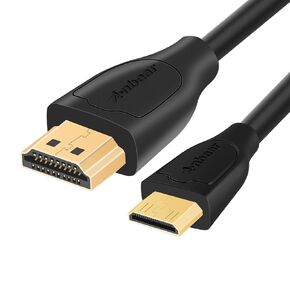 Mini HDMI to HDMI Cable 3FT, High Speed Mini HDMI to HDMI Cable 4K×2K compatible for DSLR Camera,Laptop, Camcorder, Tablet and Graphics Video Card Supports Ethernet 3D (3 Feet)