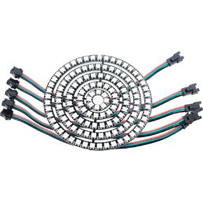 128 RGB LED Ring 128 X WS2812 5050 بالألوان الكاملة مع برامج تشغيل متكاملة 128 بت forArduino Raspberry Pi ESP8266 Nodemcu DC5V