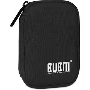 BUBM Portable 2.5-inch External Hard Drive Case, Mini Hard Drive Carrying Case Compatible with Western Digital WD Elements Seagate Toshiba Buffalo Samsung and More (Small, Black)