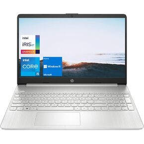HP 15 Notebook Laptop, 15.6" FHD Display, Intel Core i5-1135G7, 16GB DDR4 RAM, 512GB PCIe NVMe SSD, Webcam, Wi-Fi, Bluetooth, Windows 11 Home, Silver
