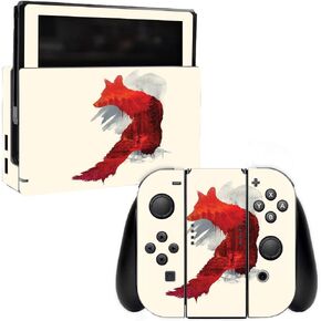 MightySkins Skin Compatible with Nintendo Switch - Fox Blood | Protective, Durable, and Unique Vinyl Decal wrap Cover | Easy to Apply, Remove, and Change Styles | Made in The USA