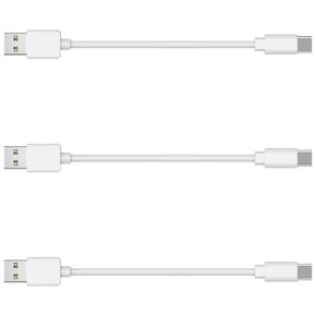MSTJRY 3 Pack 10 Inch Short lPhone Cord, lPhone Cable to USB Type C 3A Charging Cable Charging Station, White