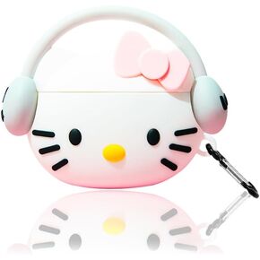 Cute Case Cover Compatible with AirPods 3rd with Keychain,Funny Unique 3D Soft Silicone Shockproof Protective Skin Case Cover for Airpod 3rd Case,Support Wireless Charging