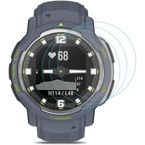 3-Pack for Garmin Instinct Crossover Screen Protector Tempered Glass for Garmin Instinct Crossover Smartwatch [2.5D 9H Hardness][Anti-Scratch]