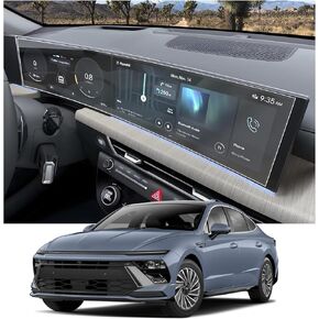 CDEFG UPGRADED 2 Pack for 2024 Hyundai Sonata 12.3" Screen Protector for 2024 Sonata N Line/SEL Screen Protector Foils Center Touch Screen Display Guard 2024 Sonata Accessories