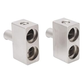 Amplifier Input Adaptor, 2pcs Dual 10 Gauge to 10 Gauge Amplifier Input Reducer Plated Aluminum Alloy High Power for Car Audio
