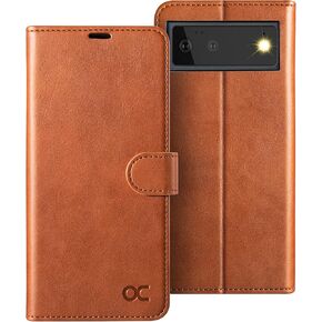 OCASE متوافق مع حافظة محفظة Google Pixel 6، حافظة قابلة للطي من جلد البولي يوريثان مع حامل بطاقات RFID Blocking Stand [غلاف داخلي من مادة TPU مقاوم للصدمات] غطاء هاتف 6.4 بوصة 2021 (أرجواني)