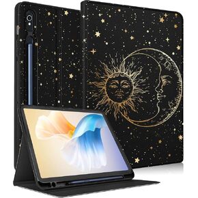 Wazzasoft for Samsung Galaxy Tab S10 Fe/S9 Fe Case - Tab S9 Case for Women Girls Cute Unique Design Girly Kawaii Flower Floral Pretty Folio Tablet Cover with Pencil Holder in Saudi Arabia