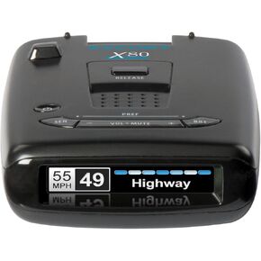 كاشف رادار الليزر Escort X80 - حماية تنبيه مبكر طويلة المدى للغاية، مرشح تنبيه كاذب، شاشة OLED متعددة الألوان، تنبيهات صوتية واضحة للغاية، مصادر حشود حية، أسود in Kuwait