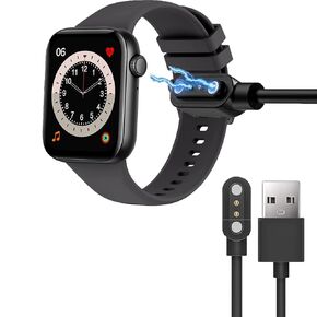 Compatible with TaiSounds Smartwatch Charger, Lamshaw Magnetic USB Charging Cable Replacement Charger Cable Compatible with TaiSounds L51/HTTWCOD L51/AcclaFit L51 Smartwatch (Black+Black)