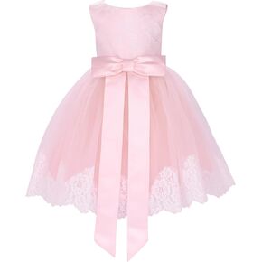 3M-15Y Embellished Lace Tulle Flower Girl Dress Princess Wedding for Baby Girls/Kids, Toddler Birthday Party Dresses