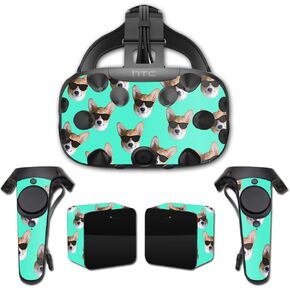 MightySkins Skin Compatible with HTC Vive Full Coverage - Cool Corgi | Protective, Durable, and Unique Vinyl Decal wrap Cover | Easy to Apply, Remove, and Change Styles | Made in The USA