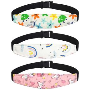 XIGGA Baby Head Support Car Seat Headrest Fix Head, Sleeping in Peace for Your Baby Suitable for Kids Toddler Strollers Cars Pack of Three