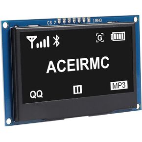 2.42 inch 128x64 OLED LCD Display Module SSD1309 7 Pin SPI/IIC I2C Serial Interface for Arduino UNO R3 (Blue)
