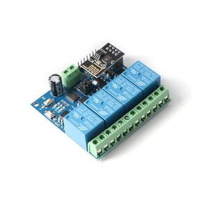 ESP8266 ESP-01 4 Channel 5V WiFi Relay Module 5V IOT Wireless Smart Home Device WiFi Relay Internet of Things ESP-01 Module Board for Phone APP Remote Control