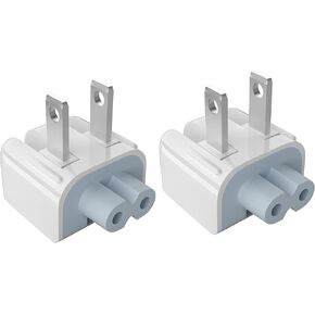 Mac Duckhead AC Power Adapter Folding Plug US Wall Charger Cord Standard Duck Head Replace for A-pple MacBook/Mac iBook/iPhone/Ipad/iPod etc (2 Packs)