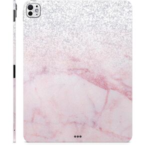 Glossy Glitter Skin Compatible with Apple iPad Pro 13 (M4) 2024 - Girly Marble Dazzle - 3M Vinyl Protective Decal Cover - Easy to Apply | Crafted in The USA by MightySkins