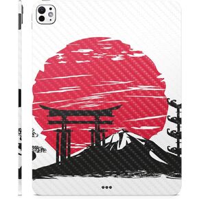 Carbon Fiber Skin Compatible with Apple iPad Pro 13 (M4) 2024 - Japanese Style - Premium 3M Vinyl Protective Decal Cover - Easy to Apply | Crafted in The USA by MightySkins