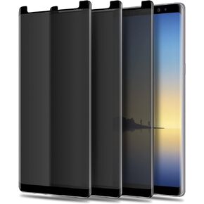 LYWHL 3 Pack Note 8 / Note 9 Privacy Screen Protector Anti-Spy, Tempered Glass Film for Samsung Galaxy Note 8 / Note 9, Black [Case Friendly] [9H Hardness] [Anti-Scratch] [Bubble Free]