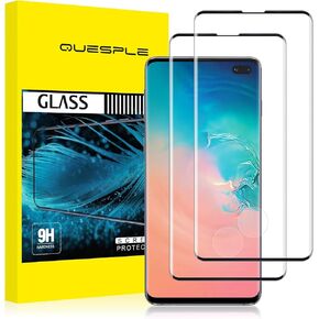 2 Pack Screen Protector for Samsung Galaxy S10 Plus, HD Clear Tempered Glass, Easy Installation, High Sensitivity, Case Friendly