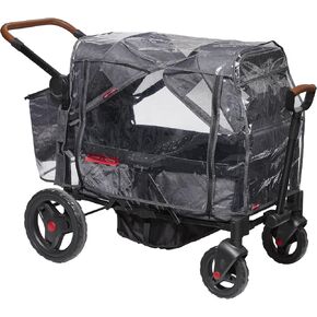 Radio Flyer Voya Stroller Wagon Accessory, Rain Cover with Bag, Stroller Rain Cover for 2 Seater High Sides Stroller Wagon
