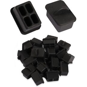 GINTOOYUN 20pcs SFP Port Anti Dust Cover Cap SFP Dustproof Plug Soft Silicone Protector for Ethernet Switch, Router and Network Interface card,etc.