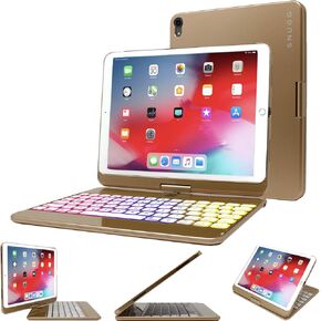 حافظة Snugg iPad 10.2 مع لوحة مفاتيح/ حافظة iPad Air الجيل الثالث مع لوحة مفاتيح/ حافظة لوحة مفاتيح iPad Pro 10.5 - حافظة لوحة مفاتيح iPad 10.2 بإضاءة خلفية - حافظة iPad 10.2 بوصة قابلة للدوران 360 درجة مع لوحة مفاتيح in Kuwait
