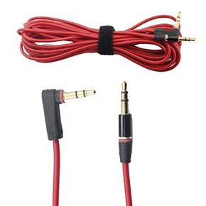 Seardream 16FT 5M 3.5mm Right Angle Male To Male 800 AUX Audio Cable Cord for Beats Dr. Dre Studio Red Color