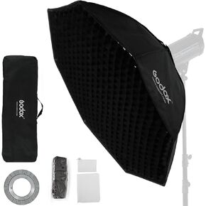 Godox Softbox Bowens Mount FW140 55"/140cm Octagon Grid Softbox - Detachable Design Versatile Lighting Control - Ideal for Fashion Portrait and Product Photography