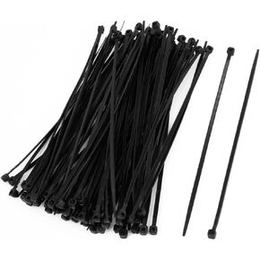 uxcell Electrical Cable Tie Wrap Nylon Fastening, 100 Pcs, 150mm x 3mm, Black