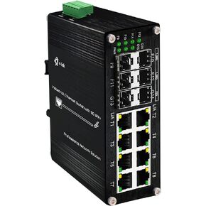 8x1000M RJ45+4x1.25G SFP+2x10G SFP+مفتاح غير مُدار، 12~58V DC in Kuwait