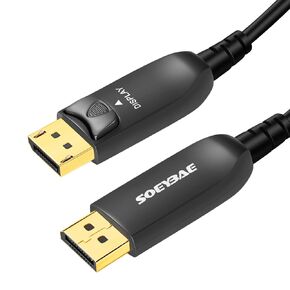 8K Fiber DisplayPort Cable 100ft/30m, 8K DP 1.4 Cable, Support 32.4Gbps Ultra High Speed, 8K@60Hz, 4K@144Hz, Compatible with Graphics Card, VR Headset, Projector
