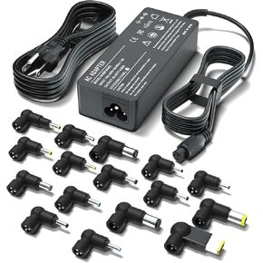 90W Universal Laptop Charger Replacement for HP Asus Gateway Acer Lenovo IBM Dell Toshiba Samsung Sony Fujitsu Notebook Ultrabook Chromebook Computer Power Supply Cord AC Adapter with 16 Tips