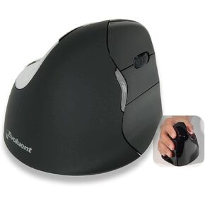 Evoluent VM4RM VerticalMouse 4 Right Hand Ergonomic Mouse with Bluetooth Connection For Mac OS (Regular Size)