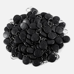 HERNAS 100pcs 125KHz EM4100 ID Card, RFID Keyfobs Token Tag for Door Entry Access Control System, ABS Keychains Electric Lock Door Cards, Read Only (Can NOT Copy Your Cards)