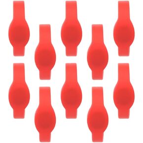 RFID Bracelet,10pcs 13.56Mhz RFID Wristband Silicone Bracelet Waterproof IC Card for Swimming Pool Sauna Room(Red)