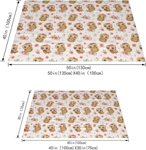 Baby Blanket for Boys Girls Newborn Super Soft Fleece Flannel Blanket Lightweight Receiving Blankets for Toddler Infant Nursery Bed Blanket (Flower Owl, 40'' x 30'') in Saudi Arabia