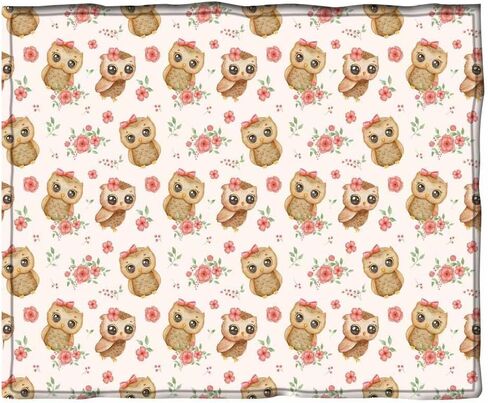 Baby Blanket for Boys Girls Newborn Super Soft Fleece Flannel Blanket Lightweight Receiving Blankets for Toddler Infant Nursery Bed Blanket (Flower Owl, 40'' x 30'') in Saudi Arabia