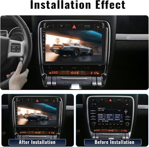 [2+64G] Android 13 Car Stereo for Porsche Cayenne 2003-2010 with Wireless Apple Carplay&Android Auto,9 Inch Touch Screen Car Radio with Bluetooth FM/RDS Radio WiFi GPS HiFi Dual USB+AHD Backup Camera in Saudi Arabia