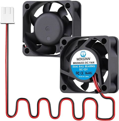 WINSINN DC 40mm Fan 24V 4015 Dual Ball Bearing Brushless Cooling 40x15mm 2PIN (Pack of 2Pcs) in Saudi Arabia