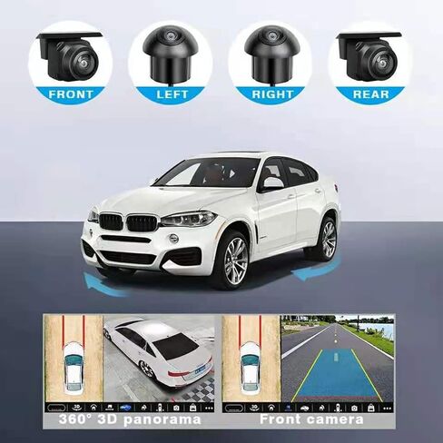 ستيريو سيارة مزدوج الدين يدعم Apple Carplay/Android Auto، نظام كاميرا احتياطية بانورامي 360 درجة، مسجل لوحة القيادة بانورامي 360 درجة. نظام ملاحة Android للسيارة مقاس 9 بوصة يعمل باللمس 2G+32G وكاميرا رباعية الاتجاهات in Saudi Arabia